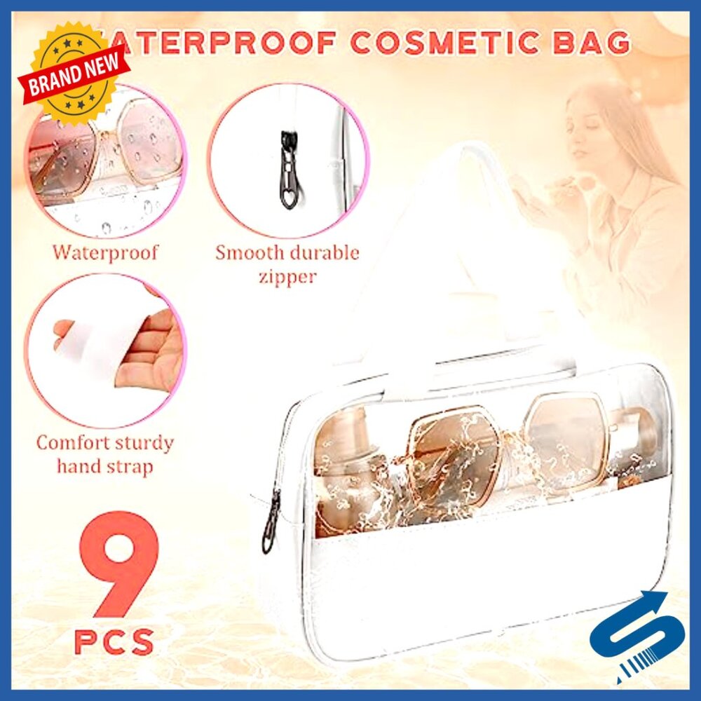Translucent Makeup Bag Set Waterproof Travel Orga… - image 3